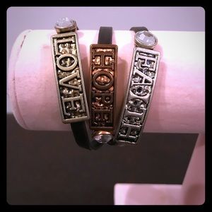 Faith, Hope, Love Bracelet